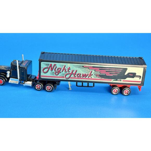 Majorette France Kenworth 604 NIGHT HAWK Semi Truck Trailer Vintage HO Scale - Picture 5 of 16